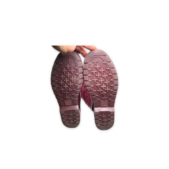 Michael Kors Red Fulton Quilted Rain Snow Boots, MK Burgundy Over The Knee Shoe - Picture 9 of 10